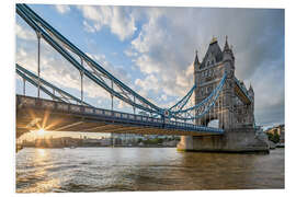 Hartschaumbild Tower Bridge London bei Sonnenuntergang