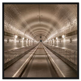 Gerahmter Kunstdruck Alter Elbtunnel in Hamburg