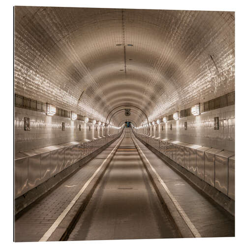 Tableau en plexi-alu Old Elbe-Tunnel in Hamburg