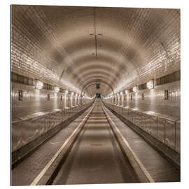 Tableau en plexi-alu Old Elbe-Tunnel in Hamburg