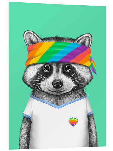 Foam board print Pride Raccoon