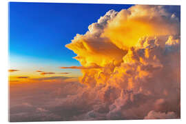 Acrylglasbild Große Gewitterwolke bei Sonnenuntergang