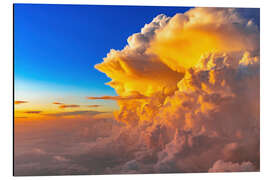 Aluminium print Big Storm Cloud at Sunset