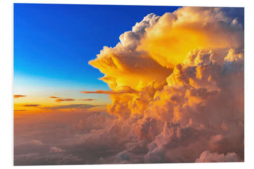 Foam board print Big Storm Cloud at Sunset