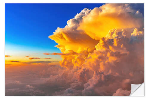 Selvklebende plakat Big Storm Cloud at Sunset