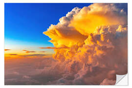 Selvklebende plakat Big Storm Cloud at Sunset