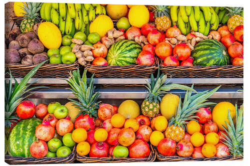 Canvas print Fresh fruits at the Carmel Market in Tel Aviv