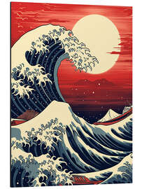 Magnettafel Die Japanische Welle - Golden Planet Prints