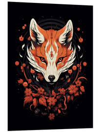 Foam board print Floral Foxy