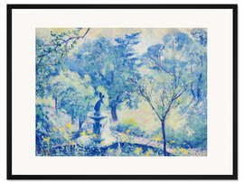 Gerahmter Kunstdruck Bethesda Fountain, Central Park, New York, 1915