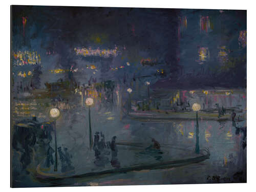 Aluminium print Place de Rome at Night, 1905