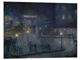 Foam board print Place de Rome at Night, 1905