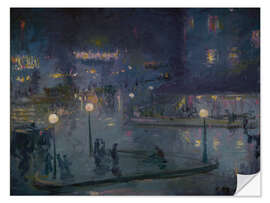 Sticker mural Place de Rome at Night, 1905