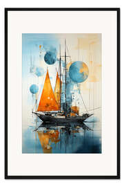 Gerahmter Kunstdruck Segeln, Grenzenlose Weite