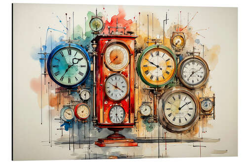 Aluminium print Clocks
