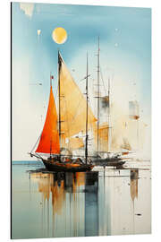 Magnettafel Ankern am Abend