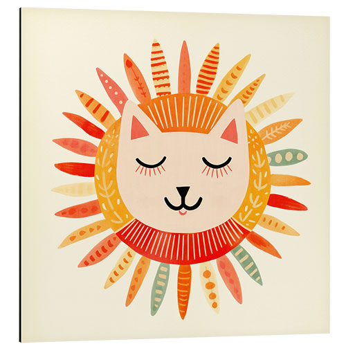 Tableau en aluminium Sunshine Kitty II