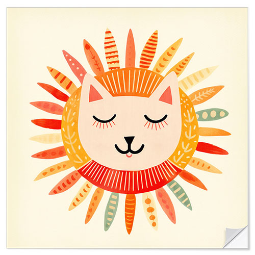 Sticker mural Sunshine Kitty II