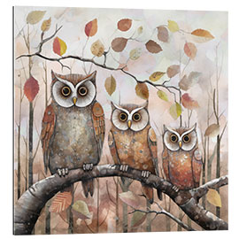 Galleriprint Owls In The Autumn Forest