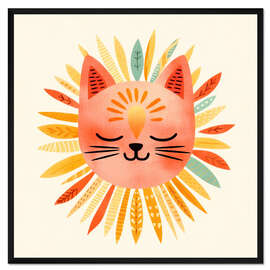 Gerahmter Kunstdruck Sunshine Kitty I