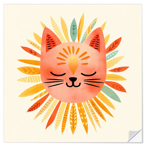 Vinilo para la pared Sunshine Kitty I