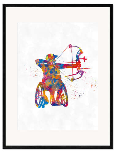 Ingelijste kunstdruk Disability Sports - Archery