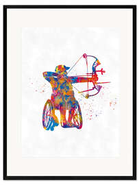Impressão artística com moldura Disability Sports - Archery