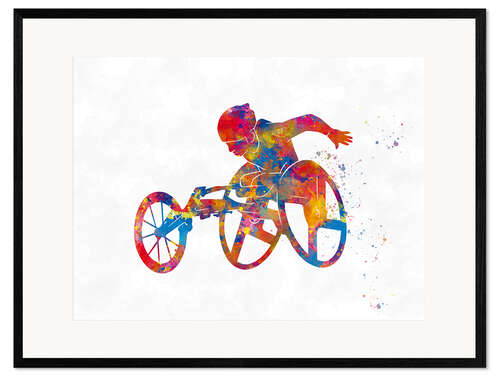 Framed art print Wheelchair athlete