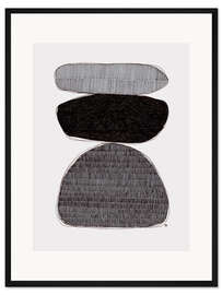 Gerahmter Kunstdruck Kieselsteine