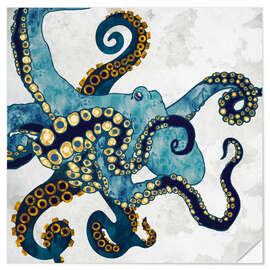 Wall sticker Metallic Octopus