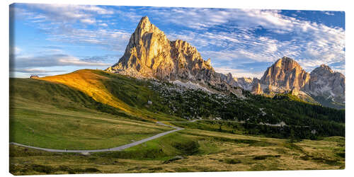 Lærredsbillede Sunrise in the Dolomites