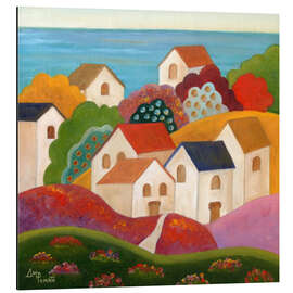 Magnettafel Strahlende Häuser am Meer