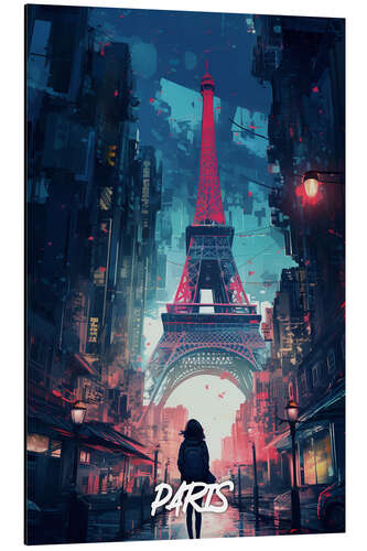 Aluminium print Paris Fantasy Travel Art