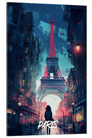 Tableau en plexi-alu Paris Fantasy Travel Art