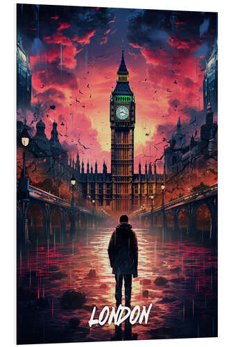 Tableau en PVC London Fantasy Travel Art I