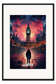 Gerahmter Kunstdruck London Fantasy Reiseplakat I