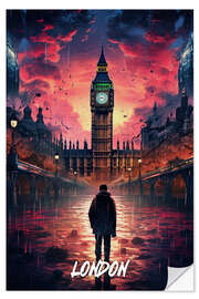 Vinilo para la pared London Fantasy Travel Art I