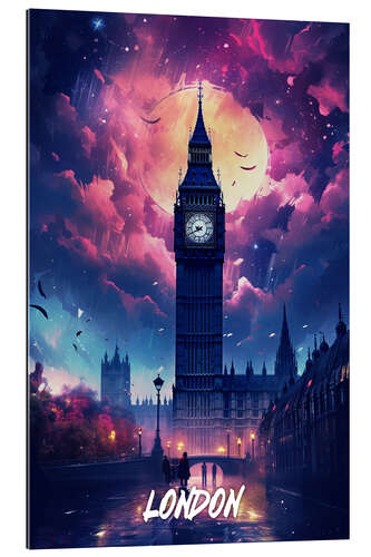 Tableau en plexi-alu London Fantasy Travel Art II