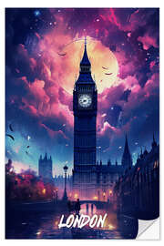 Wall sticker London Fantasy Travel Art II