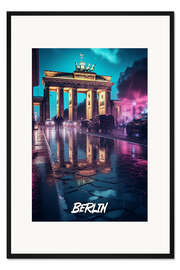 Gerahmter Kunstdruck Berlin Fantasy Reiseplakat