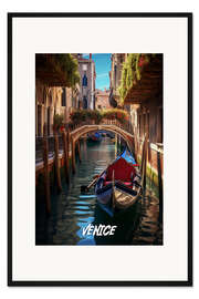 Gerahmter Kunstdruck Venice Fantasy Reiseplakat
