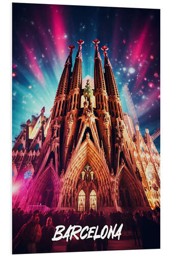 PVC-taulu Barcelona Fantasy Travel Art