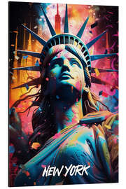 Magnettafel New York Fantasy Reiseplakat I