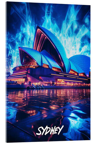 Acrylglasbild Sydney Fantasy Reiseplakat