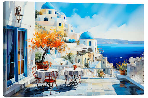 Canvas-taulu Santorini, Delightful Beauty