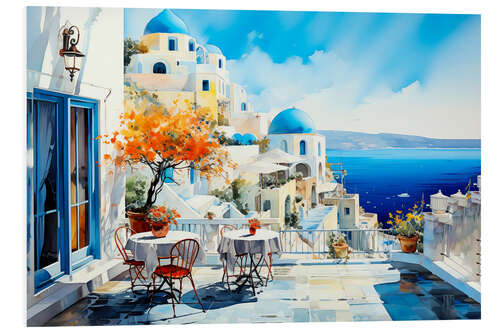 Tableau en PVC Santorini, Delightful Beauty