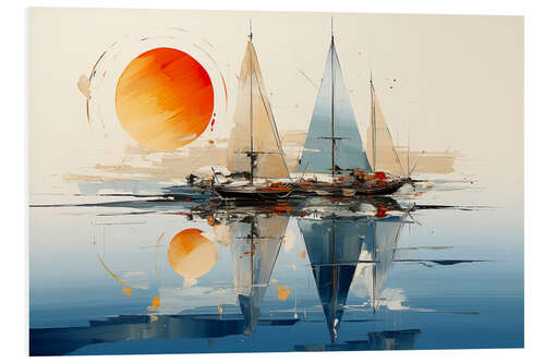 Tableau en PVC Sailing in the Evening Sun