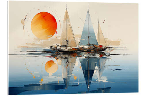 Quadro em plexi-alumínio Sailing in the Evening Sun