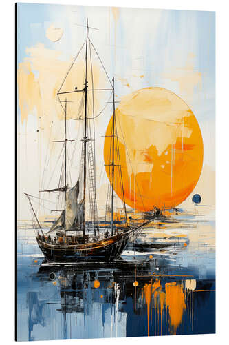 Aluminium print Sailing, Evening Atmosphere