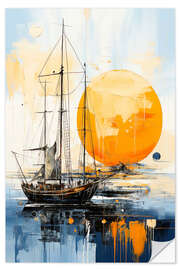 Vinilo para la pared Sailing, Evening Atmosphere